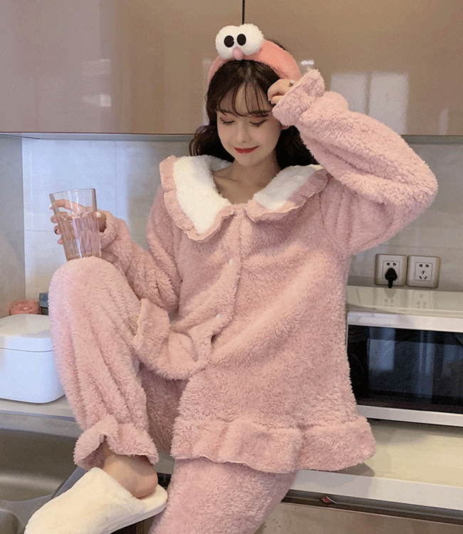 큐티 카라 핑크 수면잠옷 홈웨어